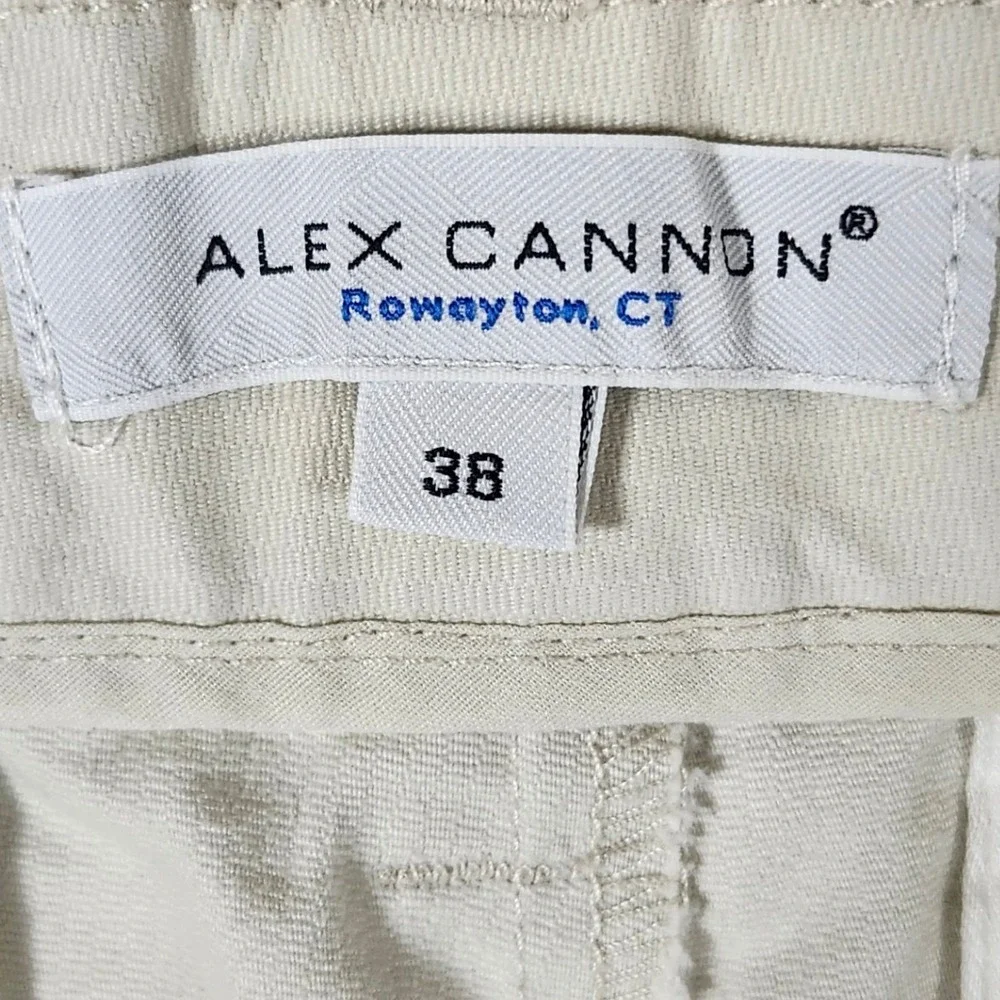 Alex Cannon Shorts Men 38 Stone New NWT Classics Flat Front‎ Cotton Blend